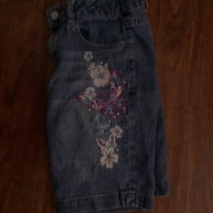 Canyon river blues butterfly shorts